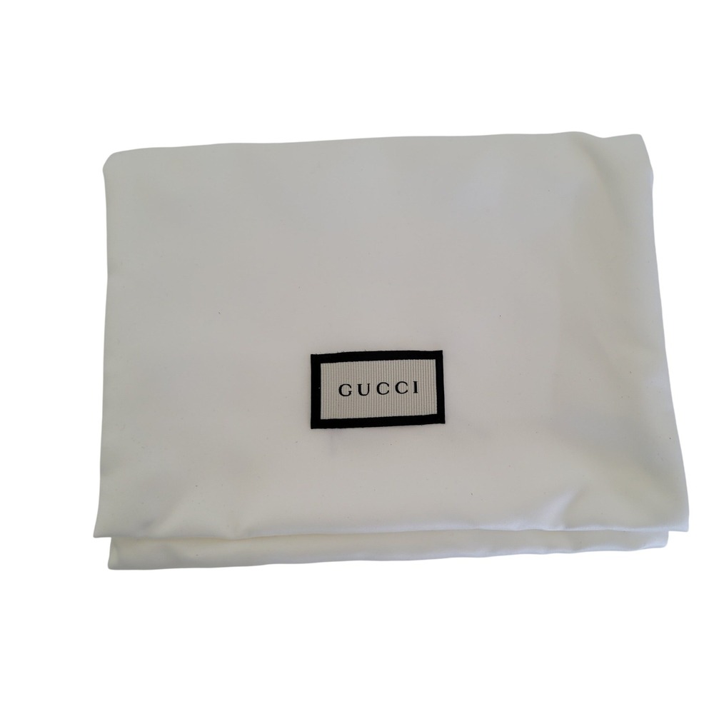 Gucci White Fabric Dust Bag Small Accessory Wallet Storage Pouch Logo Patch